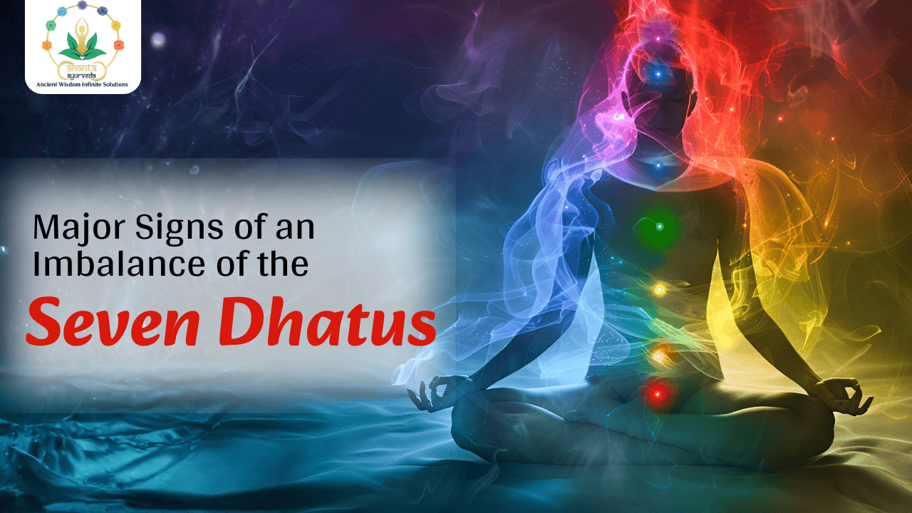 Major Signs of an Imbalance of the Seven Dhatus.