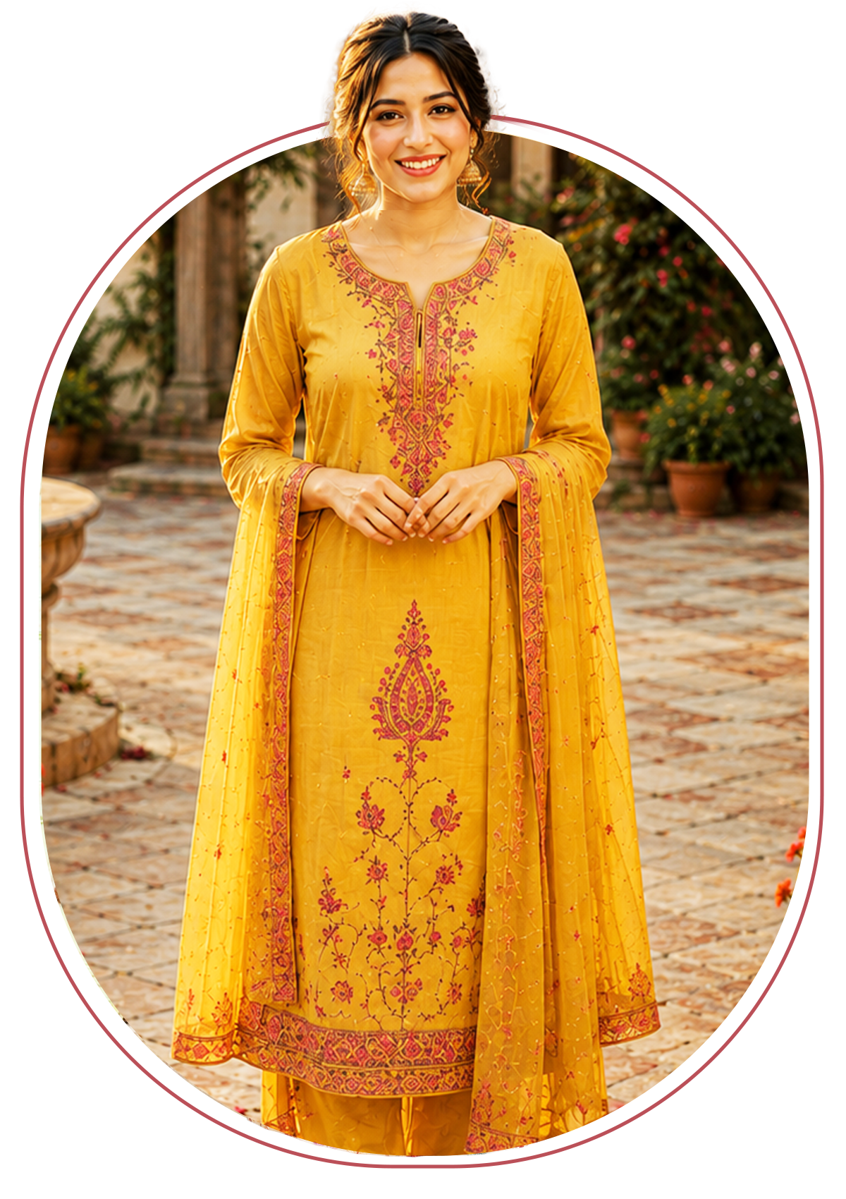 Nalki Suits Mustard Gold